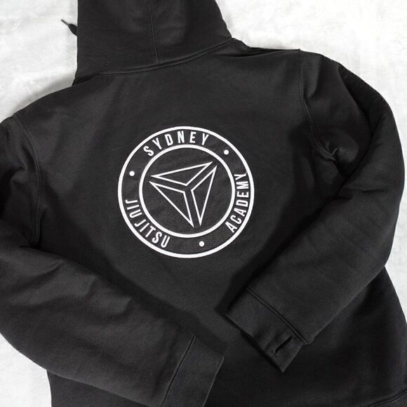 Sydney Jiu Jitsu Academy Other - Sydney Jiu Jitsu Academy SJJA Sherpa Lined Hoodie Mens L Full Zip Logo Black